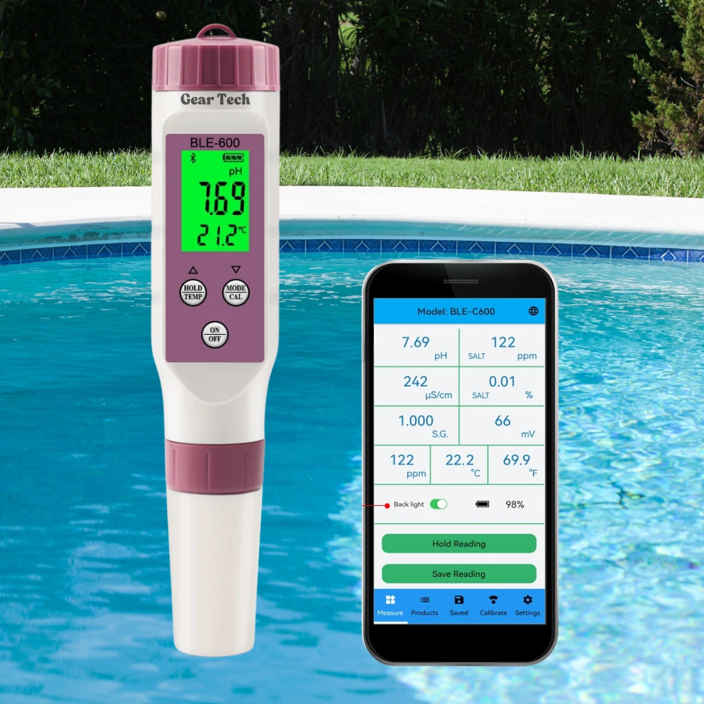 Skorter | Digital Pool Tester – Measuring device for pH and chlorine for easy pH measurement in pool water