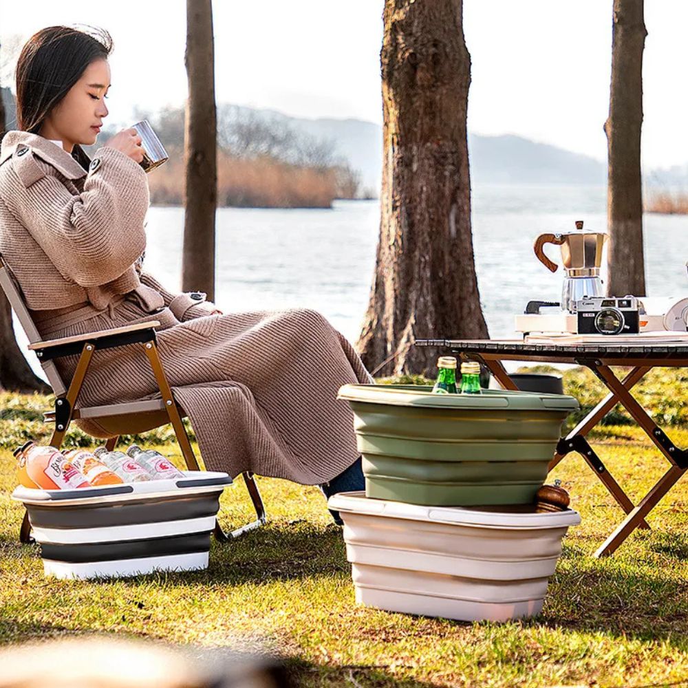 Skorter | Foldable Ultra Flex Multi-Use Basket – For Camping, BBQ and Household Use