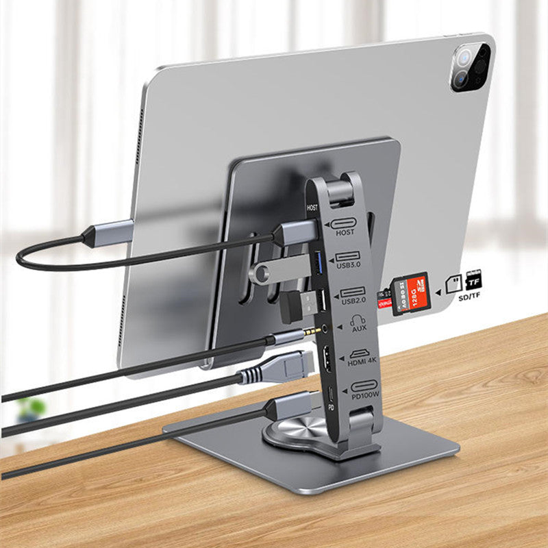 Skorter | 8-Port Hub Extension Foldable Adjustable Aluminum Alloy Stand