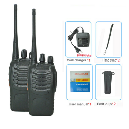 Skorter | 2Pcs Portable Handy Talkie Radio Station Amateur Two Way Radio Receiver Transmitter Transceiver