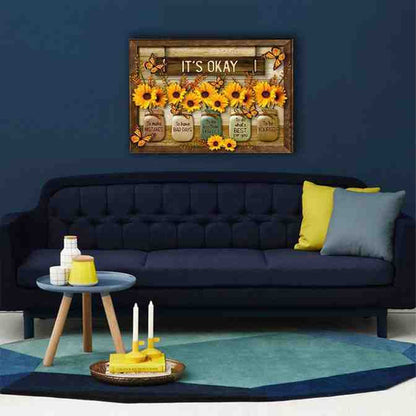 Skorter | Butterfly Sunflower Wall Art
