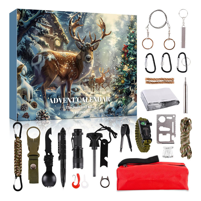 Skorter | Survival Tools Advent Calendar for Adults Teens 24 Days Christmas Countdown