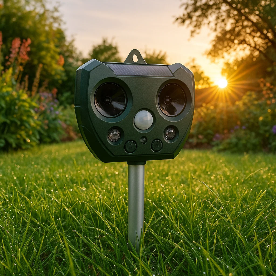 Skorter | Ultrasonic Bird & Pest Defender | Weatherproof, Solar-Powered & Effective for Garden Protection
