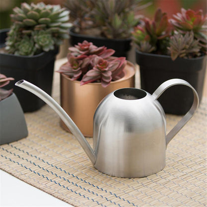 Skorter | AquaGrace Stainless Steel Watering Can with Flexible Neck | Modern Design | Perfect Watering | Rustproof
