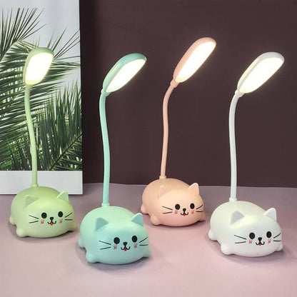 skorter | Mini Cartoon Cat LED Eye Protection Reading Light USB Rechargeable Desk Lamp