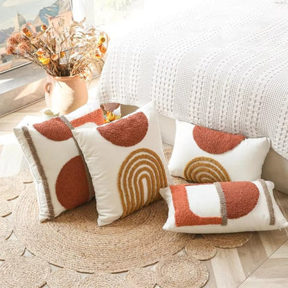 Skorter | Eden Geometric Embroidery Cushion Cover