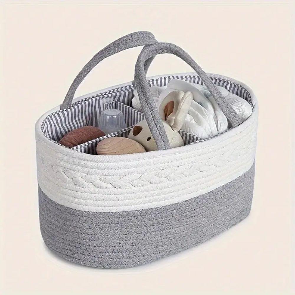 Skorter | Braided Grey Baby Essentials Organizer