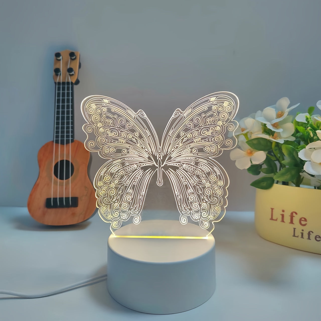 Skorter | ButterflyGlow - 3D LED Night Light with Geometric Design