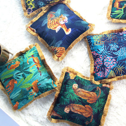 Skorter | Animal Pattern Tassel Sofa Pillowcase