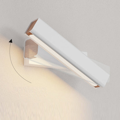 Skorter | Aqsa Modern LED Wall Lamp Indoor Reversible Rectangular Metal/Wood Living Room
