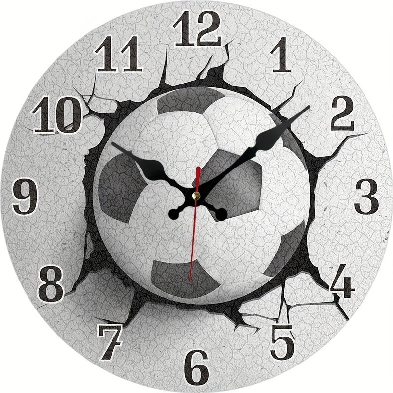 Skorter | Silent Tree Football Wall Clock - Sports Theme for Living Room, Office & Gym