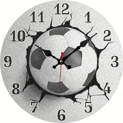 Skorter | Silent Tree Football Wall Clock - Sports Theme for Living Room, Office & Gym
