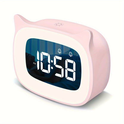 Skorter | KawaiiCat - Cute Cat Ear Alarm Clock with Night Light