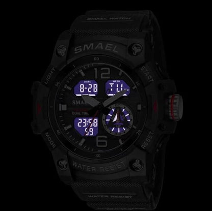 Skorter | Men's waterproof sports wristwatch with date and multifunction LED alarm stopwatch
