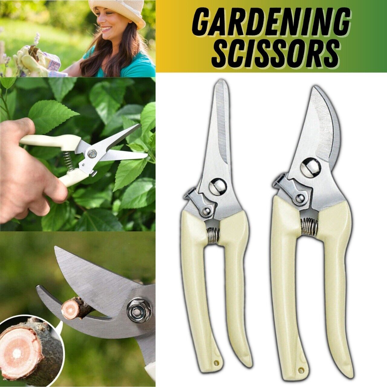 Skorter | 2-pack Pruning Shears Cutter Home Garden Plant Shears Branch Garden Pruner
