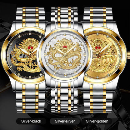 Skorter | Embossed Golden Dragon Watch
