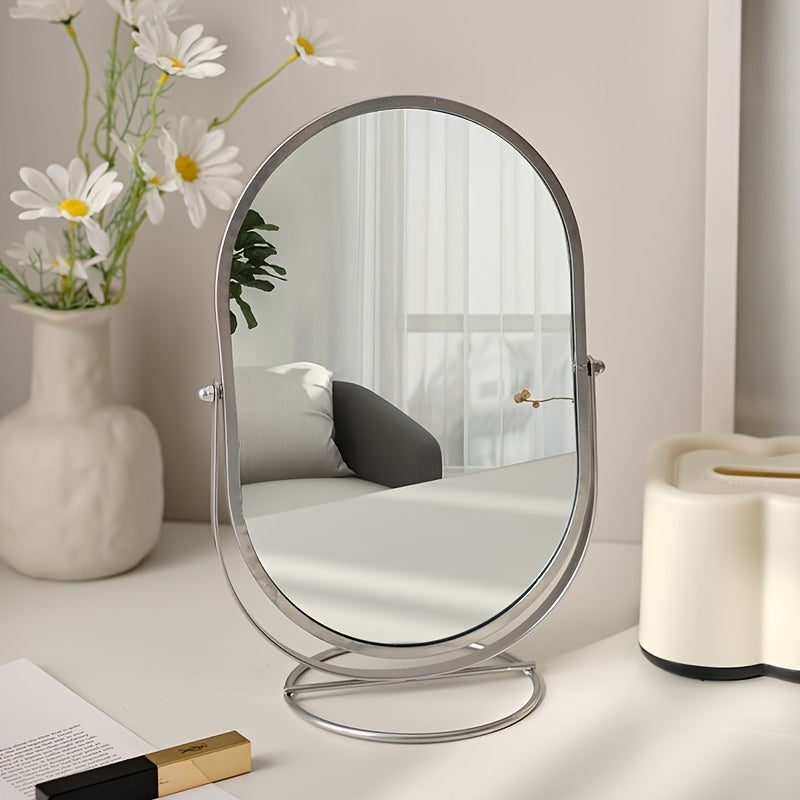 Skorter | 360° Rotating Makeup Mirror – Iron Frame, Compact and Portable, No Power Needed