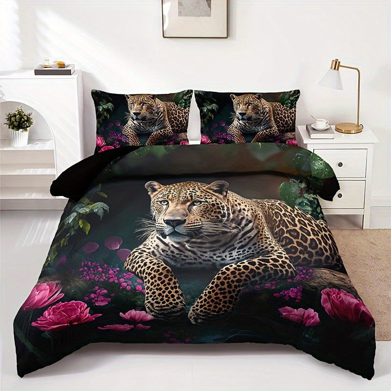 Skorter | 3-piece set - Animal print HD Digital Bedding - Soft and Warm for Sofa, Bed, Office or Travel - For All Seasons