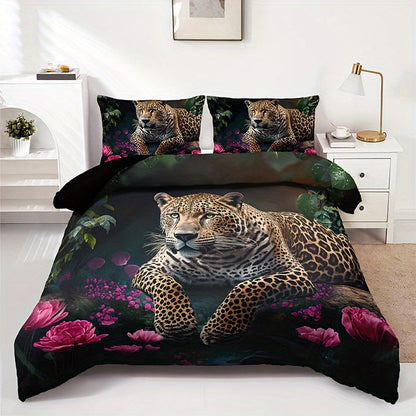 Skorter | 3-piece set - Animal print HD Digital Bedding - Soft and Warm for Sofa, Bed, Office or Travel - For All Seasons