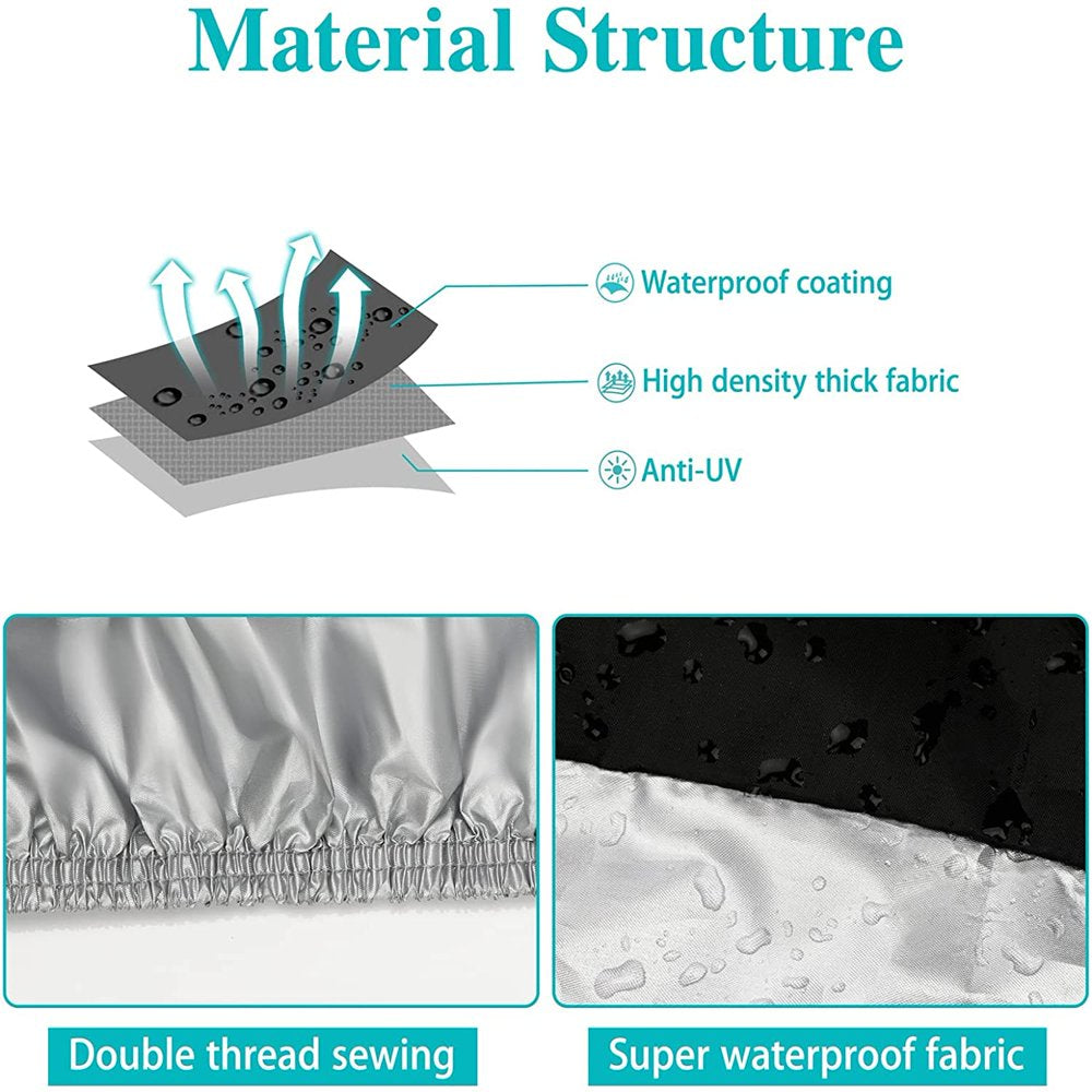 Skørter | XXL Motorcycle Cover Outdoor Waterproof, All-Year Motorcycle Sun Dust Cover - Black and Silver