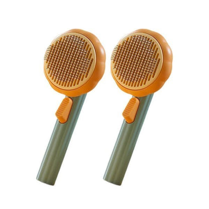 Skorter |  Pumpkin Pet Comb Pet Grooming Self-Cleaning Brush For Dogs Cats Puppy Rabbits