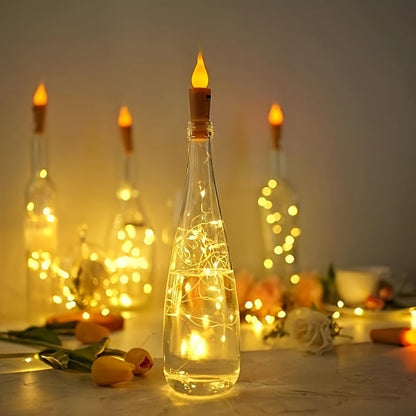 Skorter | 10 pcs LED Bottle Lights – Battery Powered Christmas and Party Decoration
