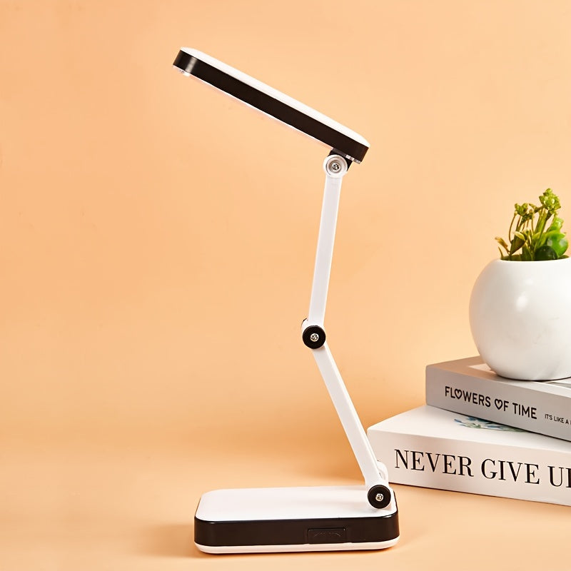 Skorter | BrightFlex - Eye-Protecting LED Table Lamp with Folding Swing Arm, Battery and USB Dual Power Supply