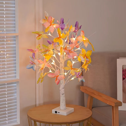 Skorter | GlowBirch - Elegant LED Birch Butterfly Lamp for Room and Festive Atmosphere