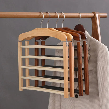 Skorter | Multi-Bar Wooden Clothes Hanger with Premium Finish