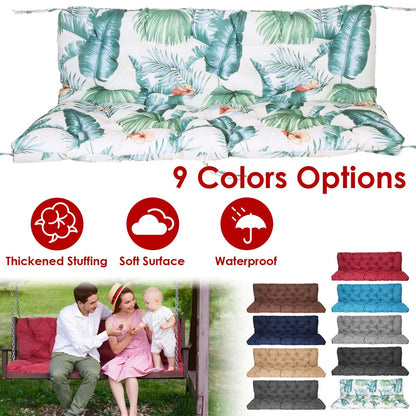 Skorter | 2-3 Seater Swing Cushion Replacement Swing Beach Cushions with Back Support 8-Band Straps
