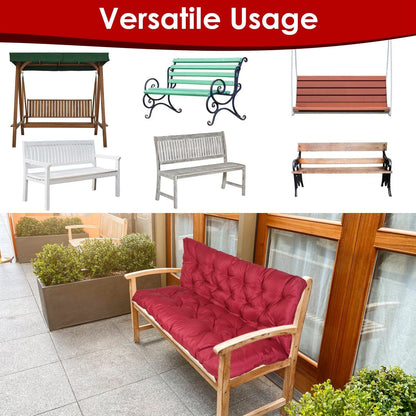 Skorter | 2-3 Seater Swing Cushion Replacement Swing Beach Cushions with Back Support 8-Band Straps