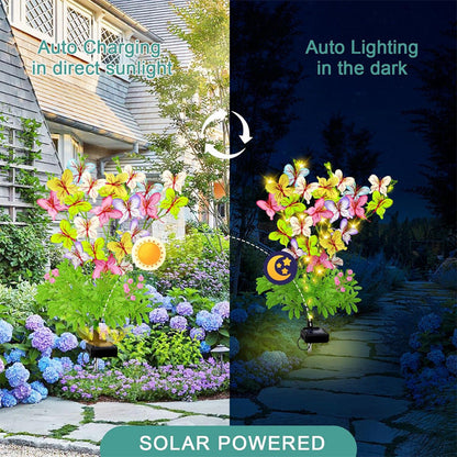 Skorter | 2 Pack - Solar Powered LED Butterfly Stake Light