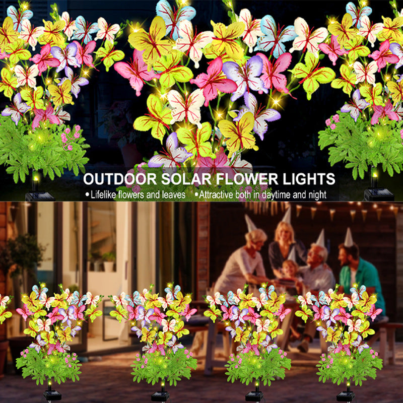 Skorter | 2 Pack - Solar Powered LED Butterfly Stake Light