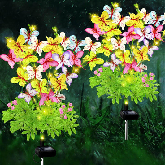 Skorter | 2 Pack - Solar Powered LED Butterfly Stake Light