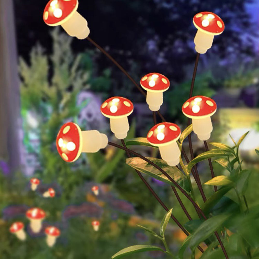 Skorter | 2 Pack - Solar Powered LED Mushroom Lamp Stake Light