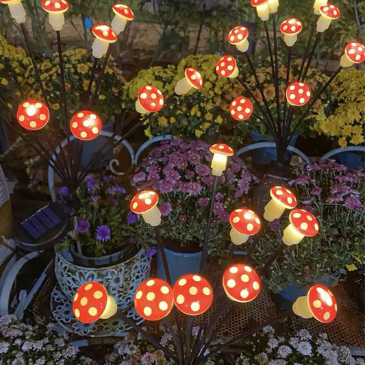 Skorter | 2 Pack - Solar Powered LED Mushroom Lamp Stake Light