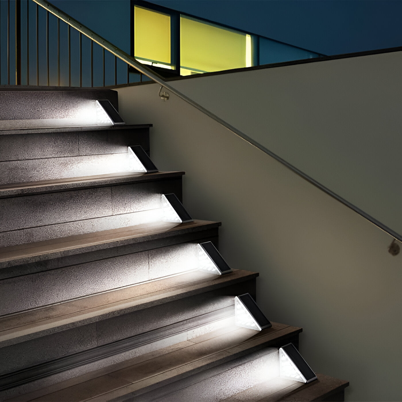 Skorter | 2-Pack Triangular Solar Step Lights – IP67 Waterproof LED Outdoor Garden Lights