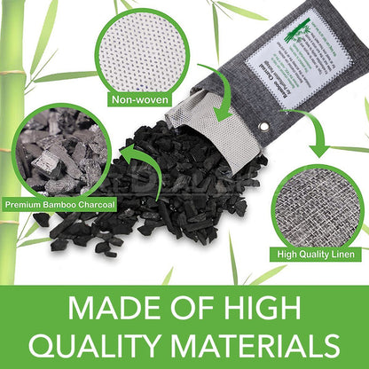 Skorter | 2 Pack Bamboo Charcoal Air Purifying Bag - Odor Remover for Home, Car, and Closet