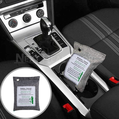 Skorter | 2 Pack Bamboo Charcoal Air Purifying Bag - Odor Remover for Home, Car, and Closet