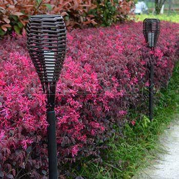 Skorter | 2 Packs Giant 31" Solar-Powered Resort Style Torch Lamp