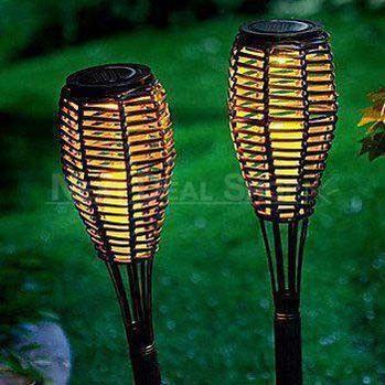 Skorter | 2 Packs Giant 31" Solar-Powered Resort Style Torch Lamp