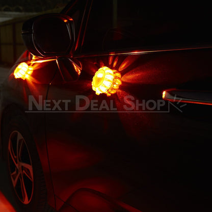 Skorter | 2 Packs LED Road Flares Flashing Warning Lights