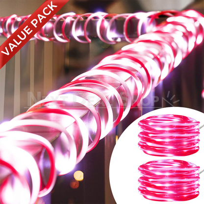 Skorter | 2 Pcs - 5m Festive Caramel Stick Rope Light Chain