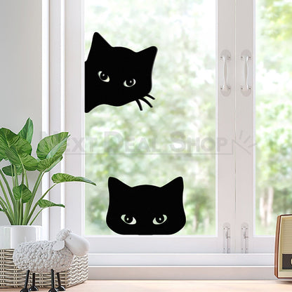 Skorter | 2 Pcs - Metal Cat Silhouette Garden Decor