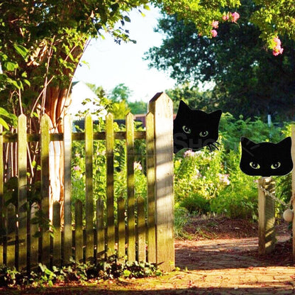 Skorter | 2 Pcs - Metal Cat Silhouette Garden Decor