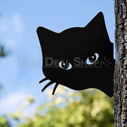 Skorter | 2 Pcs - Metal Cat Silhouette Garden Decor