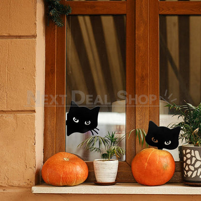 Skorter | 2 Pcs - Metal Cat Silhouette Garden Decor