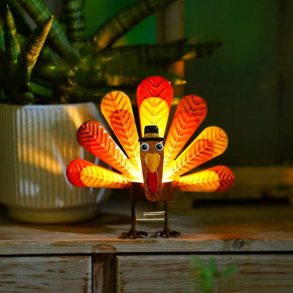 Skorter | 2 Pcs - Metal Turkey Tea Candle Holder