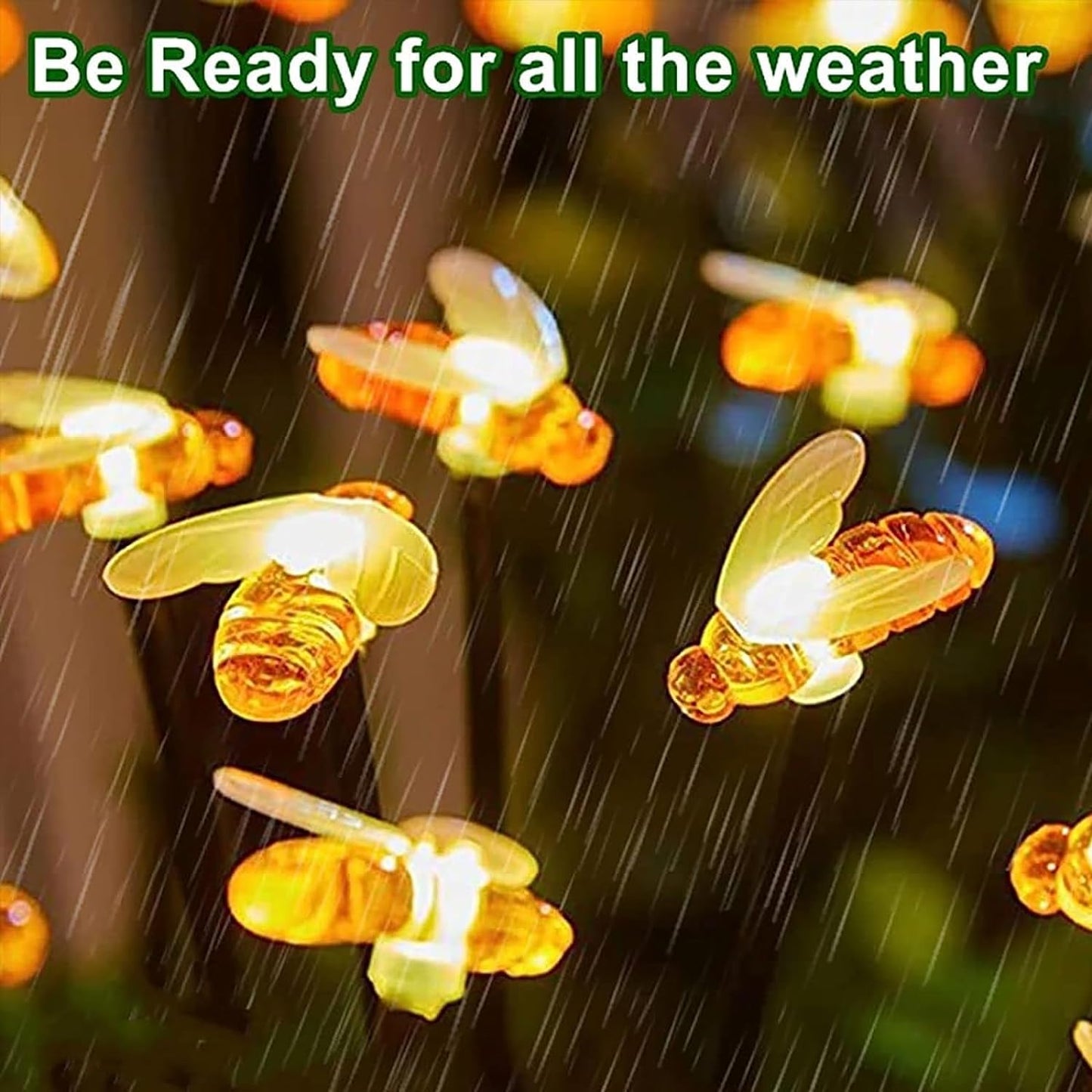 Skorter | 2 Pcs - Solar Powered LED Bee Stake Light