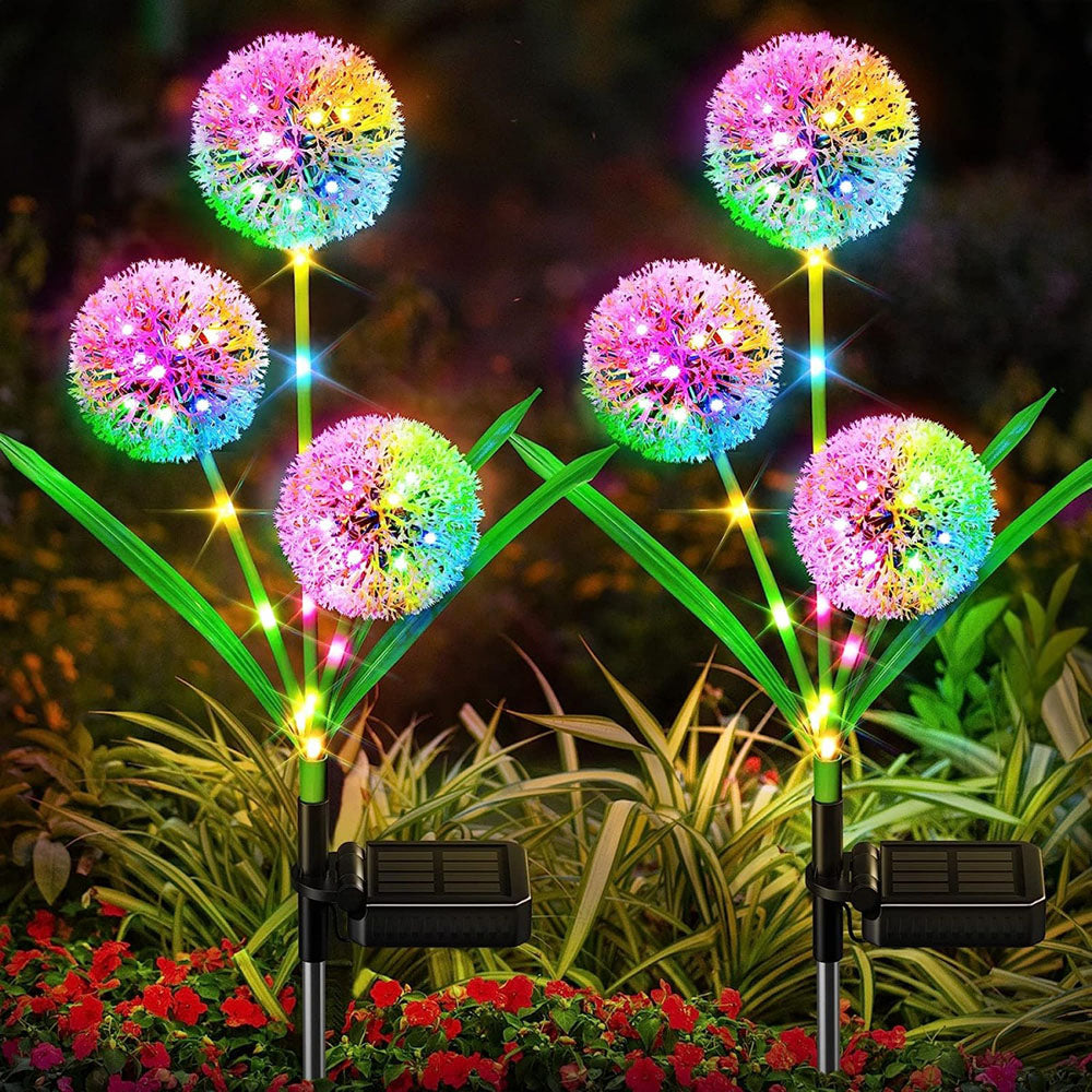 Skorter | 2 Pcs - Solar Powered LED Dandelion Stake Light